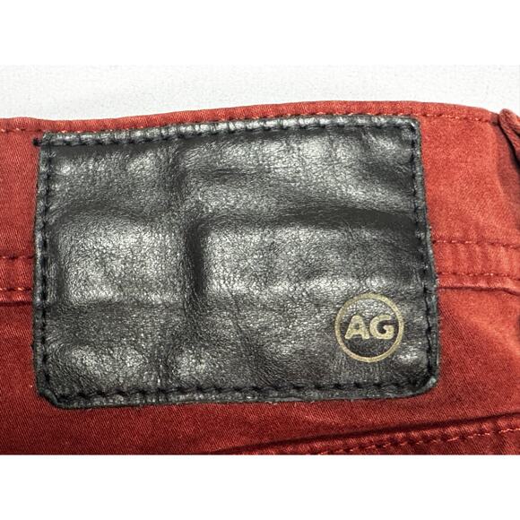 AG Adriano Goldschmied Men's Everett Slim Straight Leg Red Pants - Size 38x31 - Picture 3 of 5